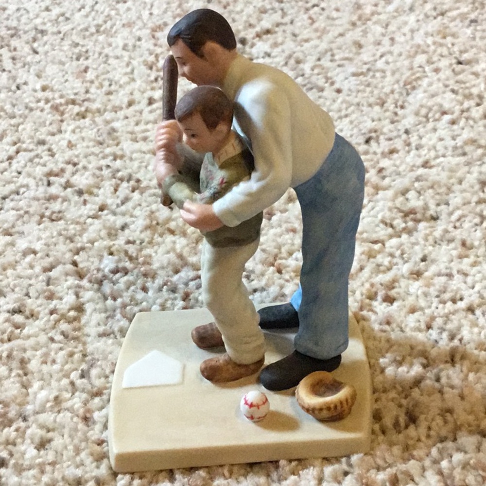 Norman Rockwell Home Run Hitter Porcelain Figurine